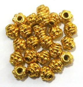 15 Pcs 6mm Daisy Spacer Bead 18k Gold Plated Jewelry Making Bead 779 - Picture 1 of 3
