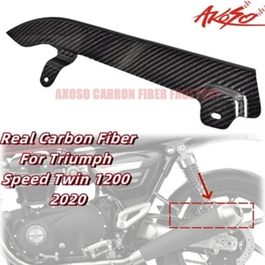 For Triumph Speed Twin 2020 Carbon Fiber Chain Guard Fairing Cowl Twill Glossy - Picture 1 of 7