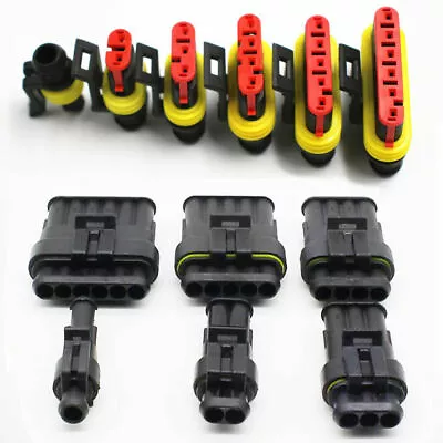 1 2 3 4 5 6Pin Way Seal Car Waterproof Electrical Wire Superseal Connector Plug - Image 1 of 4