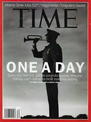 Time Magazine Military Suicide Growing Jobs Higgs Boson Chipotle Catwoman 2012 . - Image 1 of 4