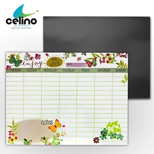 A4 Weekly Planner Magnetic Whiteboard Dry Wipe Fridge To Do List Meal Shopping - Picture 1 of 6