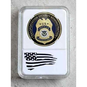 TRANSPORTATION SECURITY ADMINISTRATION (TSA) Challenge Coin With Case - Picture 1 of 4
