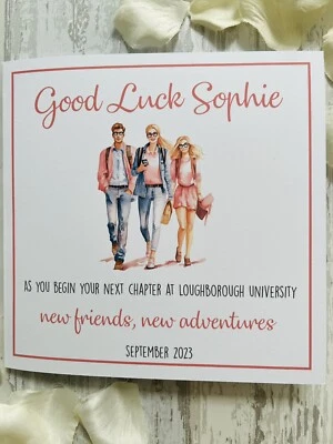 NANA B'S Personalised First 1st Day at College University Card Good Luck Daughter Son