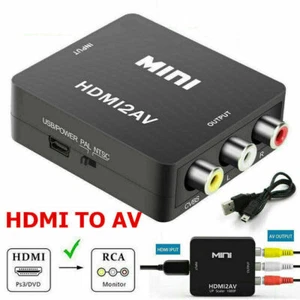 NUEVO Cable Convertidor Adaptador HDMI a RCA CVBS 3RCA 1080P Video Compuesto Audio - Imagen 1 de 8