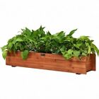 Wooden Decorative Planter Box for Garden Yard and Window - Color: Brown