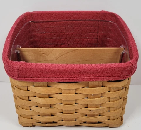 Longaberger Father's Day Daddy Caddy Basket Liner Plastic Protector 2007 Signed Cover