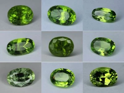 Natural Peridot Loose Oval Cut Gemstone Pakistan Many Sizes 5mm to 12mm Big Best - Image 1 of 4