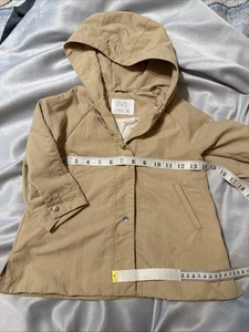 Chaqueta ZARA Talla 2-3T Tostada Con Capucha Ligera Bolsillos 2-3 Años Niñas - Imagen 1 de 14