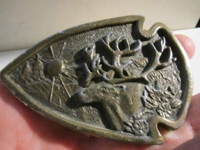 Escena de ciervo 1979 con hebilla de cinturón Sunshine pesado - GW-26 Foto 1 de 3