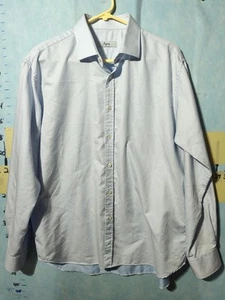 Ingram 100% Cotton Shirt Made In Italy Size 44 Blue Check - Picture 1 of 12