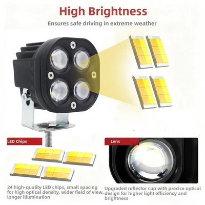 Replacement Lamp Night Driving LED Work Light 3100 Lumens Dual Beam Modes - Image 1 of 4