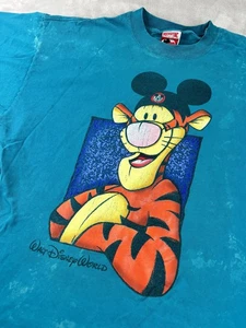 Camisa Tigger Disney Años 90 De Colección Para Hombres 2XL Verde Azulado Walt Disney World Hecha en EE. UU. - Imagen 1 de 14