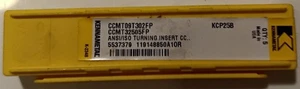 KENNAMETAL Carbide Inserts 5-pack - KCP25B - CCMT09T302FP - CCMT32505FP     (E3) - Picture 1 of 4