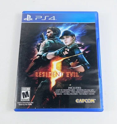 Resident Evil 5 (Sony PlayStation 4, 2016) PS4 Tested Working - Image 1 of 4