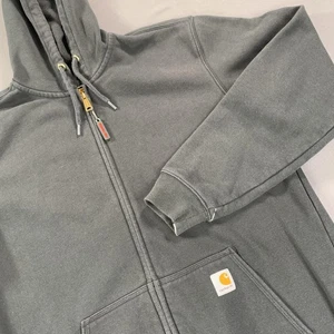 Carhartt Hoodie Mens Medium Black Full Zip Construction Workwear Hooded Pockets - Picture 1 of 19