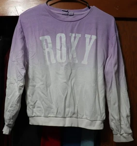 Roxy Girl Sweatshirt Pullover Girls Small Purple Ombre Fade YS Size 8 - Picture 1 of 5