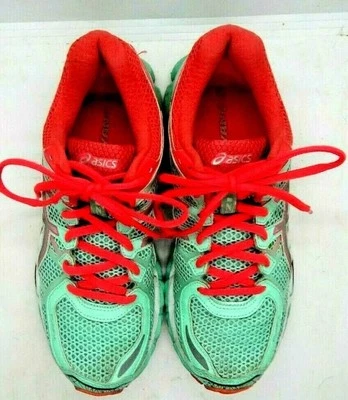 Asics Gel-Kayano 21 Womens Teal Green/Pink Running Sneakers Shoe Size 8.5 - Image 1 of 4