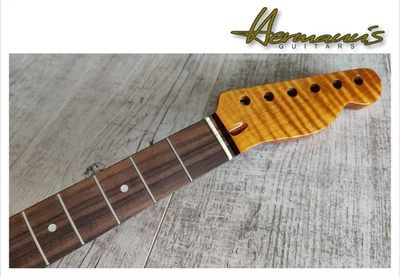 TL Roasted Curly Flamed Maple Neck mit Pau Ferro Fretboard, High Gloss, TGI - Bild 1 von 4