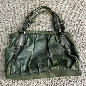B. Makowsky leather tote double handle shoulder bag Vintage Y2K satin liner  - Picture 1 of 6