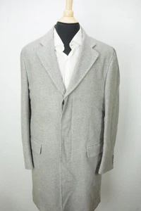 Isaia Napoli Gray Angora Cashmere Blend Gray Coat Sz 40R BRAND NEW - Picture 1 of 9