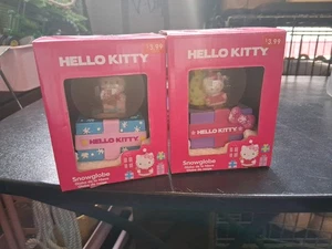 2 Sanrio Hello Kitty Mini Snow Globe --Brand New - Picture 1 of 4