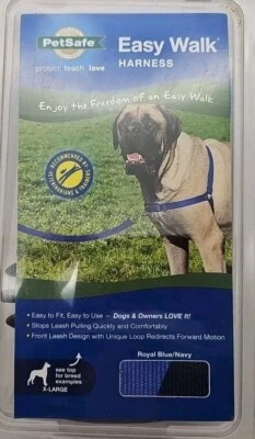 New In Box PetSafe Easy Walk Harness X-Large Breeds Royal Blue Navy  - Image 1 of 4