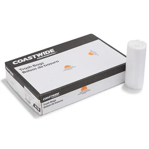 MyOfficeInnovations Trash Bags 30-33 gal 33x40 High Density 16 Mic Natural 10 - Picture 1 of 7