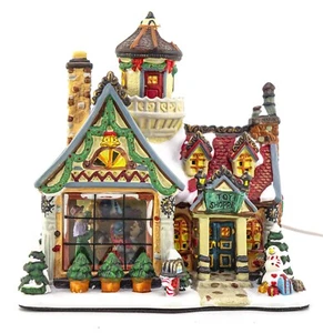 Holiday Time Christmas Village TOY SHOP CON VENTANA DE VISTA INTERIOR Edificio iluminado - Imagen 1 de 9