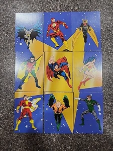 DC COMICS STARS COOL PUZZLE CARDS 1994 SKYBOX COMPLETE 9 CARD INSERT SET - Picture 1 of 1