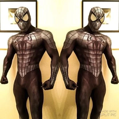 Black Spiderman Costume Halloween Cosplay Superhero Jumpsuit Zentai Suit Adult - Image 1 of 4