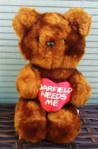 DE COLECCIÓN UNITED FEATURE SYN ""GARFIELD ME NECESITA"" POOKY 1983 MARRÓN OSO DE PELUCHE 6 - Imagen 1 de 1