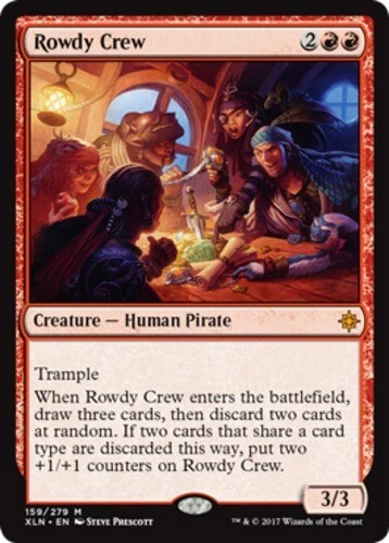 Rowdy Crew - Foil ~ Lightly Played Ixalan MTG Magic UltimateMTG Red Card - Image 1 of 1