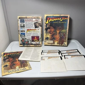 Vintage IBM Game Indiana Jones and the Fate of Atlantis LucasArts 5.25" Version - Picture 1 of 11