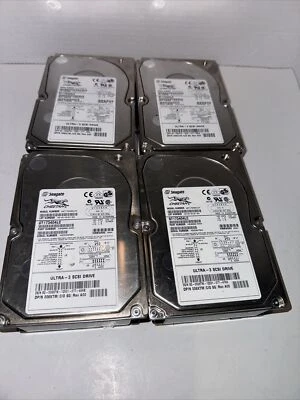 4 Seagate 3.5" Cheetah 73.4GB 10K U160 Hard Disk Drive ST173404LC 73GB No Tested - Image 1 of 3
