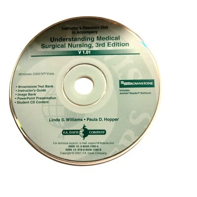 Davis Instructors Resource Understanding Medical Surgical Nursing Test Bank CD - Image 1 of 3
