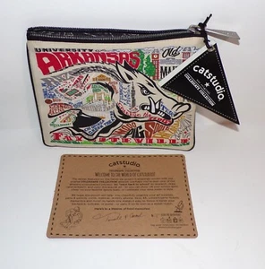 CATSTUDIO COLLEGIATE COLLECTION ZIP POUCH PICK YOUR TEAM TEXAS KANSAS ARKANSAS - Picture 1 of 49