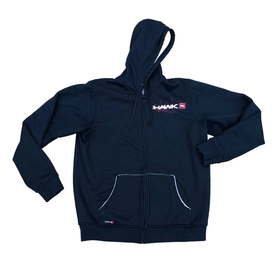 Chaqueta con Capucha Forrada de Vellón Y2K Tony Hawk Para Hombre GRANDE Suéter Negro Cremallera de Colección Foto 1 de 4