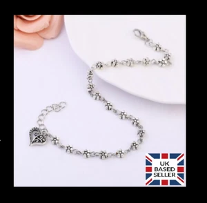 Mujeres Cadena de cuentas Tobillo Descalzo Sandalia Playa Moda Joyería Corazón Pulsera - Imagen 1 de 5