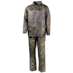 MFH 2 Piezas Impermeable Pesca Ejército Caza Chaqueta Pantalones Flecktarn Camo - Imagen 1 de 7