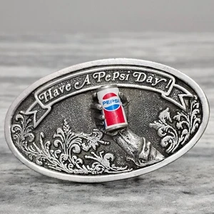 1978 Have A Pepsi Day Advertising Oval Belt Buckle 3D Figural Hand Can A Dezy - Bild 1 von 11