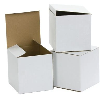 WEPACK MAXIBRIEFKARTON VERSANDSCHACHTEL Box Weiss Einwellig 100x100x100mm 100 St.