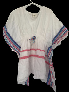 Girls Zara Kaftan Boho Chic Fringed Cotton Dress M 7084/628/712/93