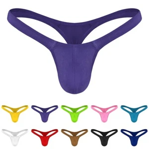 36) Stylish and Sexy G String Thong Bikini Underwear for Men with Bluge Pouch - Picture 1 of 15