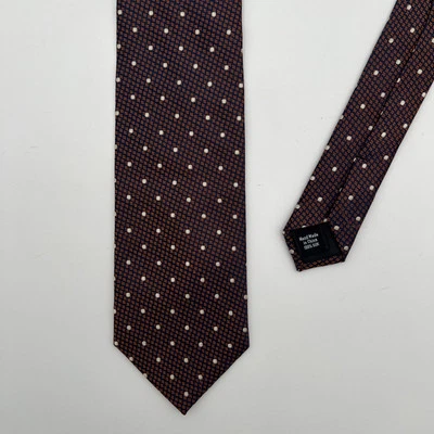 Corbata para hombre Stafford 100 % seda color óxido lunares Foto 1 de 4