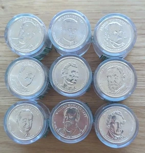 Danbury Mint Uncirculated Presidential Dollars X 12 X 9 Rolls - Picture 1 of 7