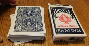 25-802 New NOS Bicycle Jumbo Index Playing Card Deck of Cards Poker 88 Games Box - Picture 1 of 8