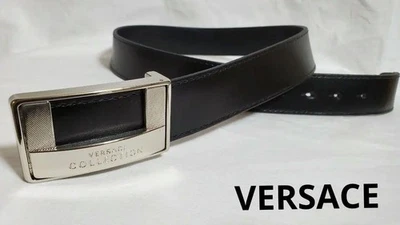 Versace Hombres Accesorios Vintage Colección Auténtica Icono Clásico Logo L Cuadrado Foto 1 de 4