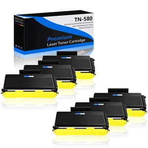 6PK High Yield TN-580Toner Cartridge for Brother DCP-8060 DCP-8065 DCP-8065DN - Imagen 1 de 12
