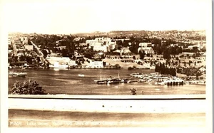 Vintage RPPC Postcard Lake Union Yacht Club Univ. Of Wash. Campus Seattle WA - Picture 1 of 3