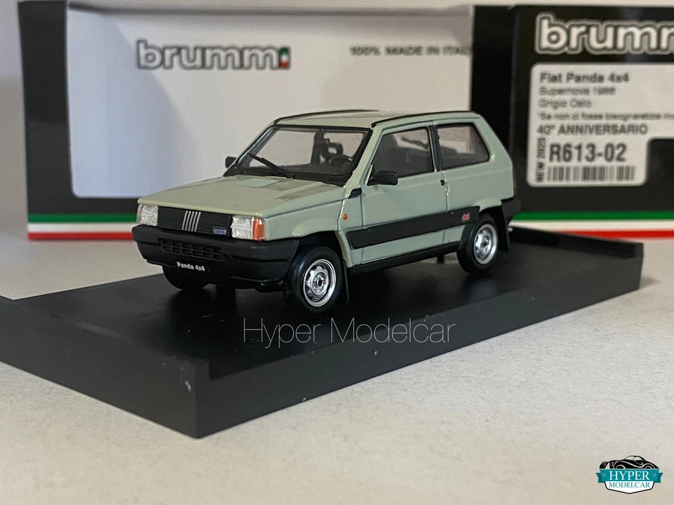 BRUMM 1/43 FIAT PANDA 4X4 SUPERNOVA 1986 40° ANNIVERSARIO GRIGIO OSLO R613-02